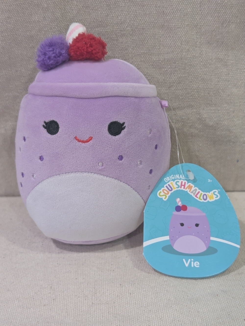NWT Squishmallow Vie Berry Smoothie Drink 5.5 Inch Soft Stuffed Plush Toy 2024